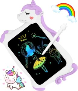 Tavoletta grafica LCD a tema unicorno, ideale per bambine dai 3 ai 6 anni  