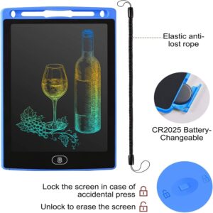 Tavoletta Grafica LCD JOEAIS 12 Pollici, ideale per bambini, studenti e progettisti, con design resistente e superficie di scrittura ampia.