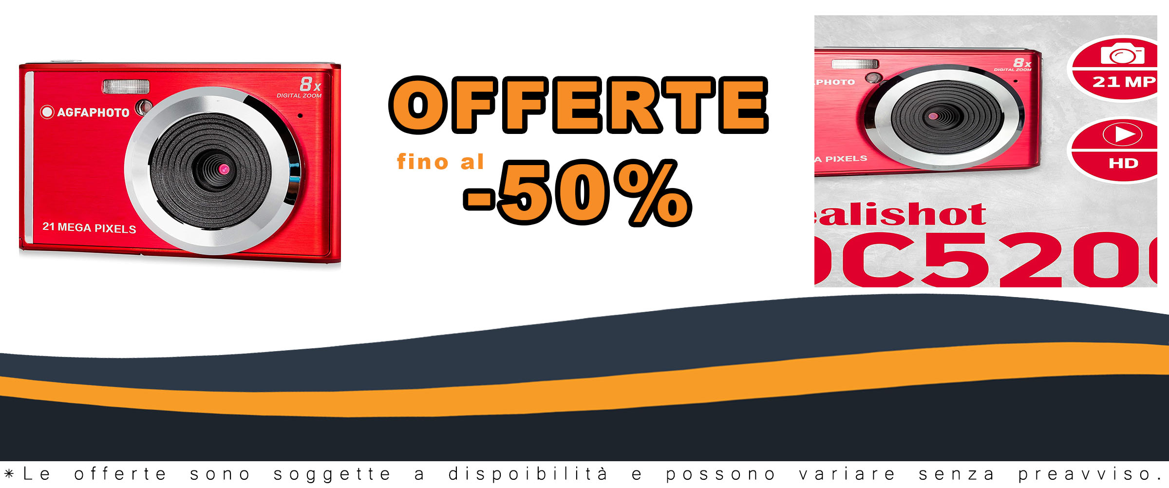 AGFA Photo fotocamera digitale compatta rosso con display LCD