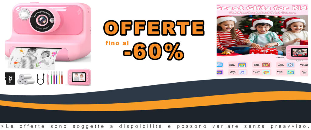 Hangrui Macchina Fotografica Bambini Istantanea con schermo da 2,4 pollici e scheda da 32GB inclusa