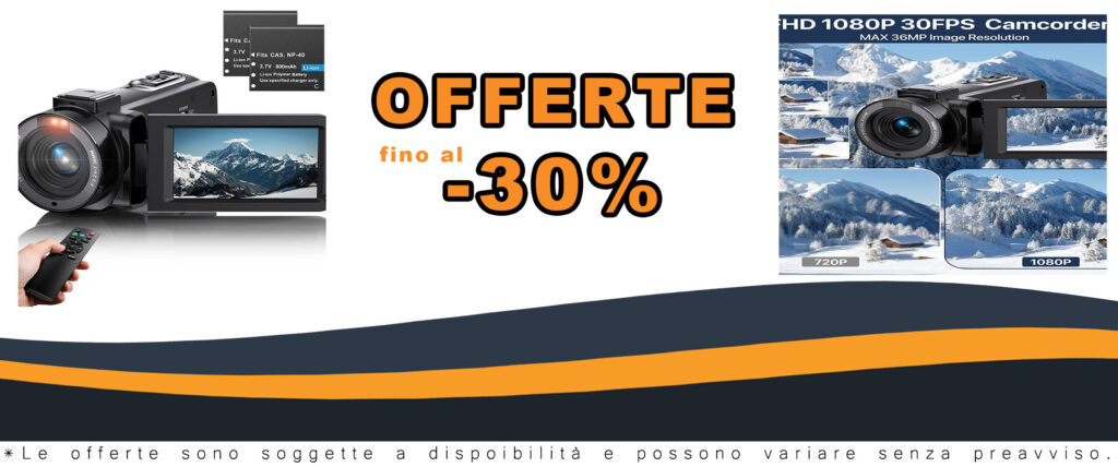 Videocamera VAHOIALD UHD 1080P con schermo IPS e telecomando