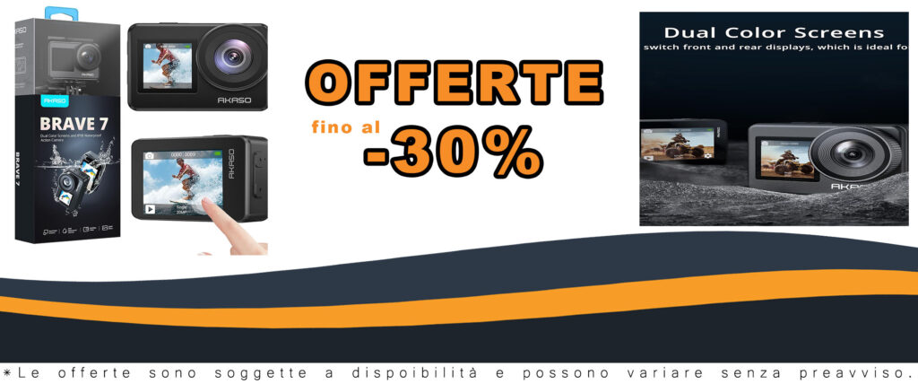 AKASO Brave 7 action cam 4K in azione sott'acqua
