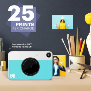KODAK Printomatic fotocamera azzurra che stampa su carta adesiva