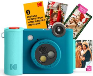 KODAK Smile+ blu che stampa foto adesive Zink 2x3”