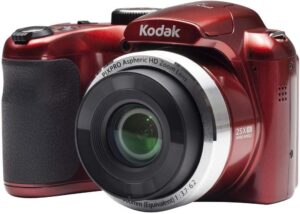 KODAK AZ252 Astro Zoom Bridge Camera rossa con zoom ottico 25x