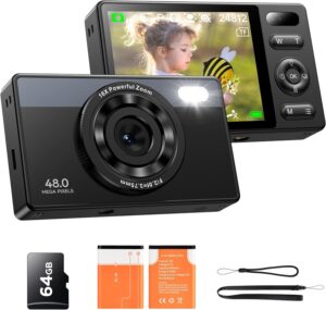 Bambino che utilizza la 64GB Fotocamera Digitale Compatta per scattare foto