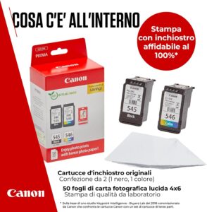 Canon confezione multipla cartucce d'inchiostro con carta fotografica 4x6  