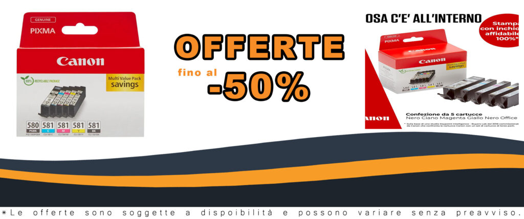 Cartucce d'inchiostro Canon PGI-580/CLI-581 in vari colori
