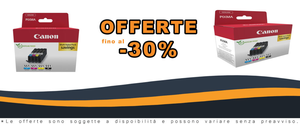 Canon CLI-551 C M Y BK Cartucce d'inchiostro Originale - Set Completo per Stampanti Canon