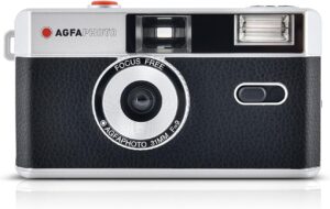 Fotocamera AgfaPhoto 603000 a pellicola riutilizzabile da 35 mm, colore nero