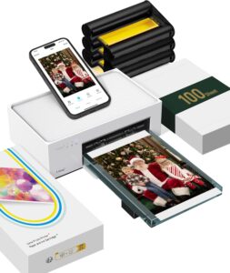 Liene Stampante Fotografica Portatile per Smartphone, compatibile con PC, iPhone e Android, con stampa a sublimazione a 300DPI.