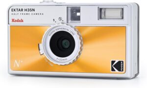 Kodak Ektar H35N Half Frame Film Camera, fotocamera analogica riutilizzabile con filtro stella e funzione lampadina