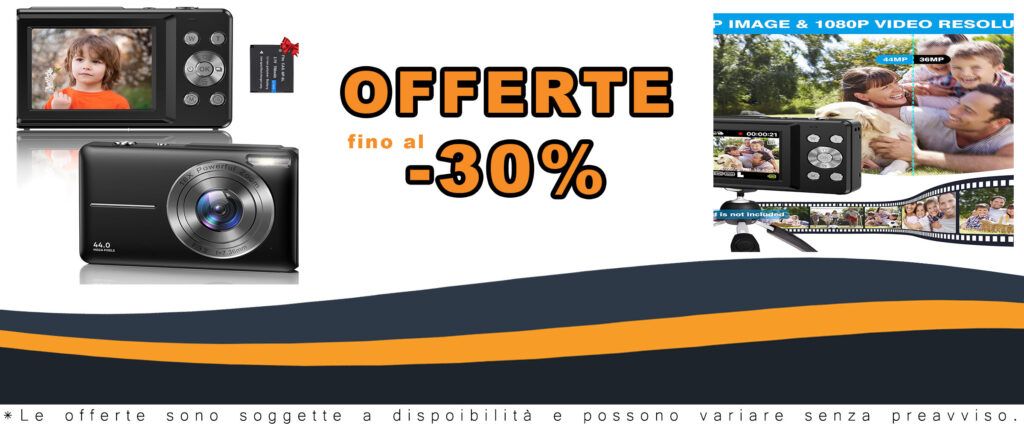 Macchina fotografica digitale compatta 44MP con zoom 16X e display LCD da 2,4" ricaricabile, ideale per bambini, adulti e principianti.