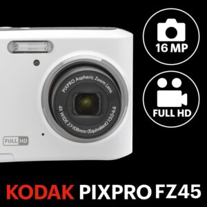 KODAK PIXPRO FZ45 Fotocamera Compatta 16 MP con sensore CMOS e zoom ottico 4x, perfetta per i fotografi amatoriali