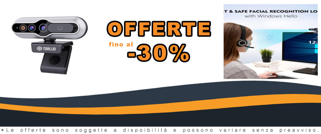 TOALLIN Webcam 2K con riconoscimento facciale e messa a fuoco automatica per videochiamate di alta qualità