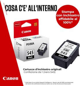 Cartuccia d'inchiostro nero originale Canon PG-545, compatibile con stampanti PIXMA, per una stampa di alta qualità.