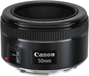Canon Obiettivo EF 50 mm f/1.8 STM con apertura f/1.8 per scatti nitidi e luminosi