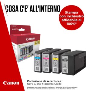 Cartucce d'inchiostro originali Canon Ink PGI-1500 in confezione da 4 per una stampa di alta qualità