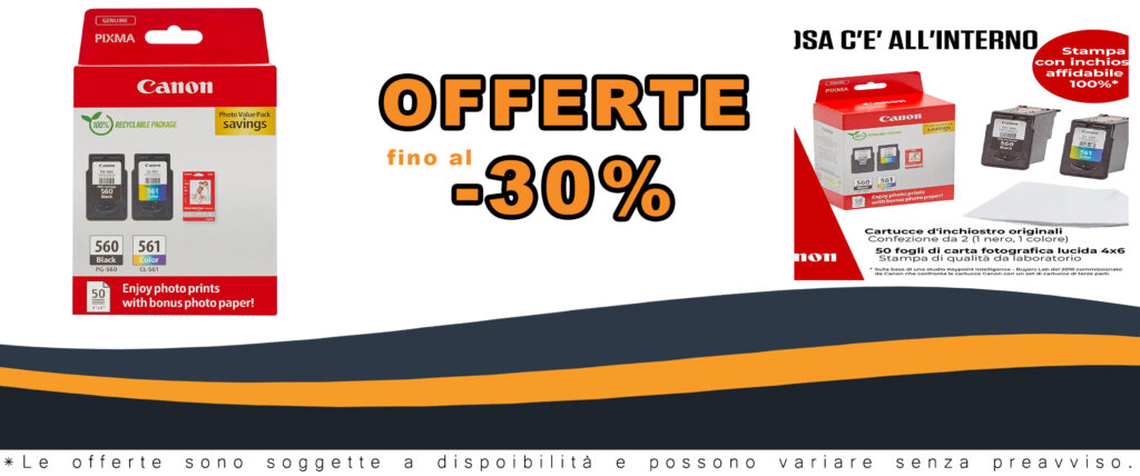 Confezione cartucce d'inchiostro Canon PG-560/CL-561 con carta fotografica