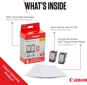 Canon PG-545 XL CL-546 XL: Cartucce d'inchiostro XL e 50 fogli di carta fotografica 10x15cm