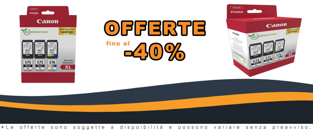 Confezione multipla Canon PG-575XL e CL-576XL, cartucce ad alta capacità per stampe di qualità