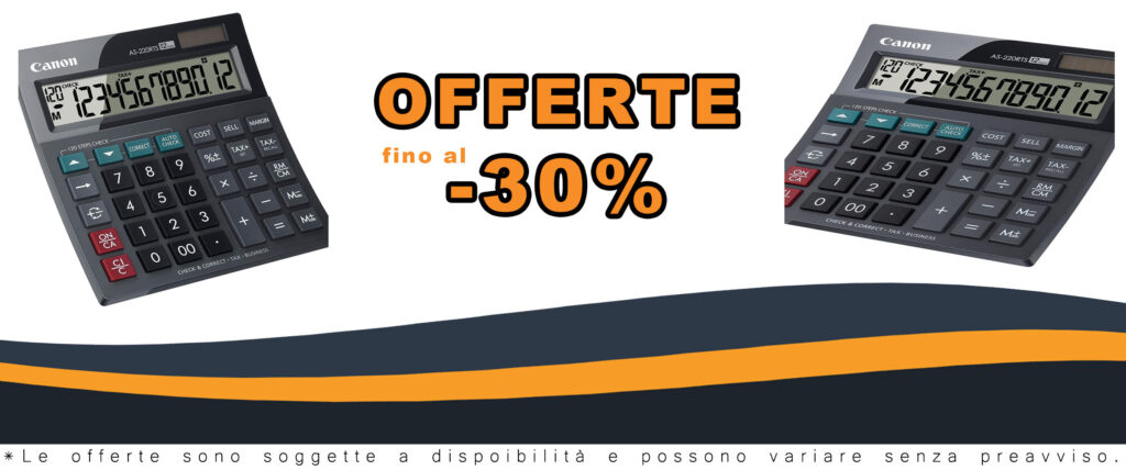 Canon AS-220RTS calcolatrice da ufficio compatta con display LCD a 12 cifre e funzioni scientifiche avanzate