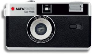 AgfaPhoto fotocamera analogica da 35 mm, colore nero, con batteria inclusa e pellicola negativa