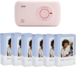 HPRT CP2100 - Mini stampante fotografica portatile con Bluetooth 5.0 e 130 fogli di carta fotografica
