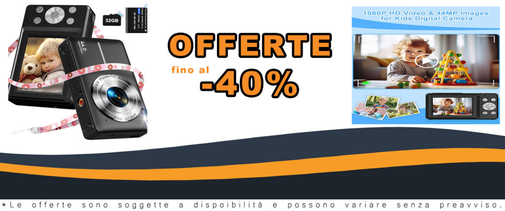 Macchina fotografica digitale compatta 44MP con zoom digitale 16X e scheda 32GB per ragazzi, ragazze e adolescenti