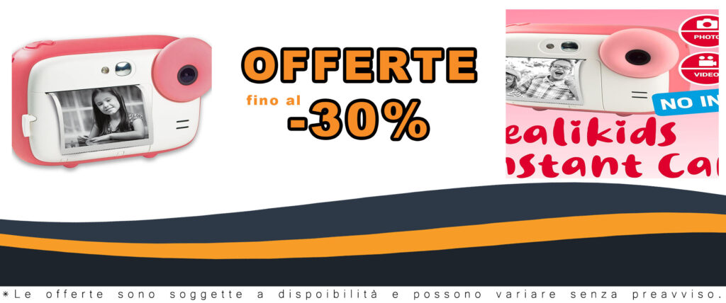 Agfa Realikids fotocamera istantanea rosa con 3 rotoli di carta termica
