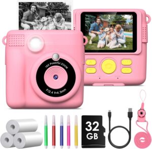 Macchina fotografica istantanea per bambini con schermo da 2.4 pollici e funzione di stampa immediata