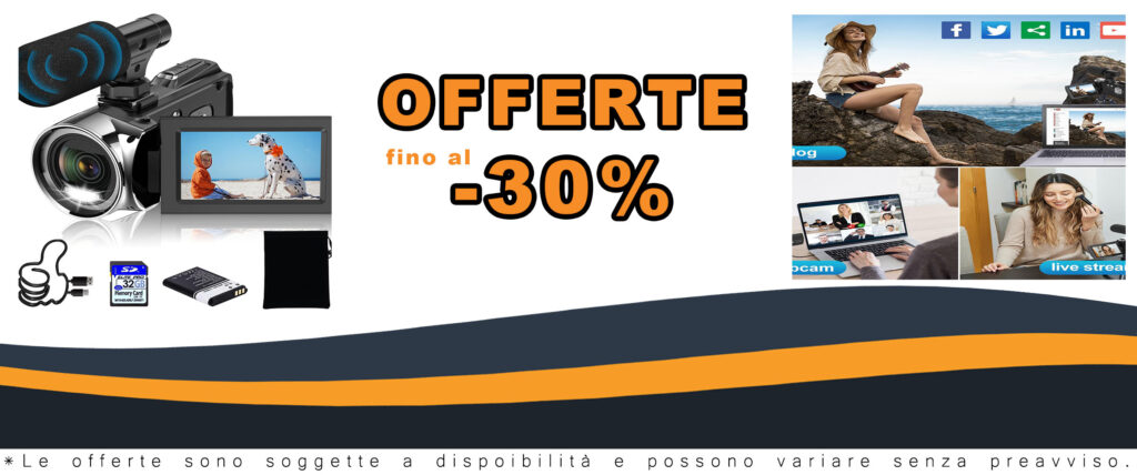 Windancy Videocamera FHD 1080P 48MP 4K per YouTube con zoom digitale 18X e schermo IPS rotante a 270 gradi