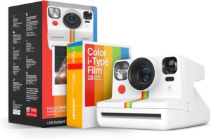 Polaroid Now+ Generation 2 – Fotocamera a pellicola istantanea bianca con controllo via Bluetooth e 16 foto incluse