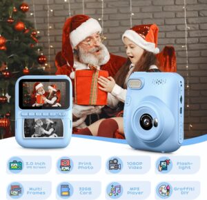 GREENKINDER Macchina Fotografica Bambini Istantanea con schermo da 3,0 pollici e risoluzione 14MP