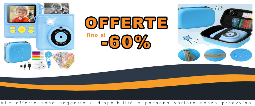 Macchina Fotografica Istantanea per Bambini, blu, con stampa immediata, ideale per regali a bambini tra 3 e 12 anni