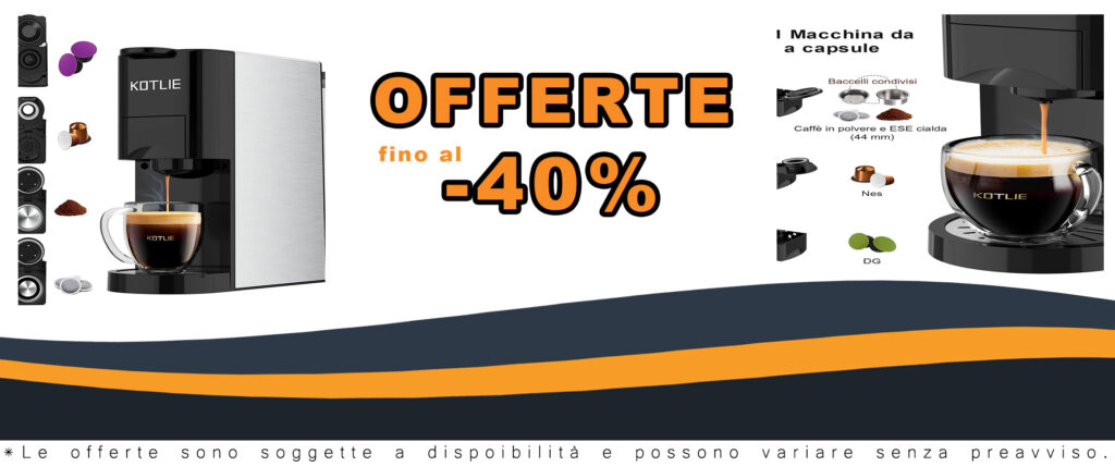 KOTLIE AC-513K Macchina da Caffè 4 in 1 compatibile con Nespresso Original, Dolce Gusto, caffè macinato e cialde ESE da 44 mm