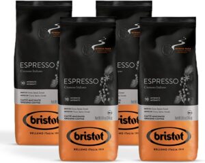 Bristot Caffè Espresso Macinato 1kg, caffè forte e deciso, perfetto per la moka