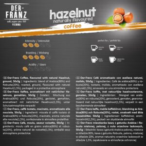 Der-Franz Caffè Pack Aromatizzato con 5 gusti: Nocciola, Vaniglia, Cioccolato, Cannella, Caramello  
