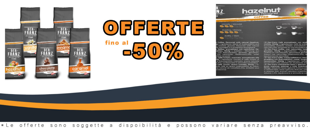 Der-Franz Caffè Pack Aromatizzato con 5 gusti: Nocciola, Vaniglia, Cioccolato, Cannella, Caramello