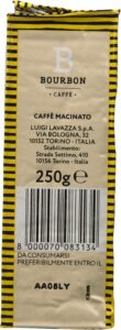 Bourbon Caffè Macinato in confezioni da 250 g per un caffè dal sapore intenso e ricco, disponibile in offerta su Amazon