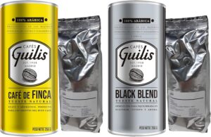 Caffè Macinato Naturale Cafés Guilis - Confezione da 4 Lattine da 250g  