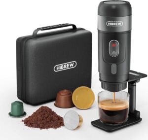 HIBREW H4A macchina caffè portatile per auto, compatibile con capsule Nes* e DG*, design compatto
