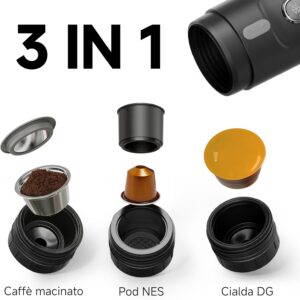 HIBREW H4A macchina caffè portatile per auto, compatibile con capsule Nes* e DG*, design compatto