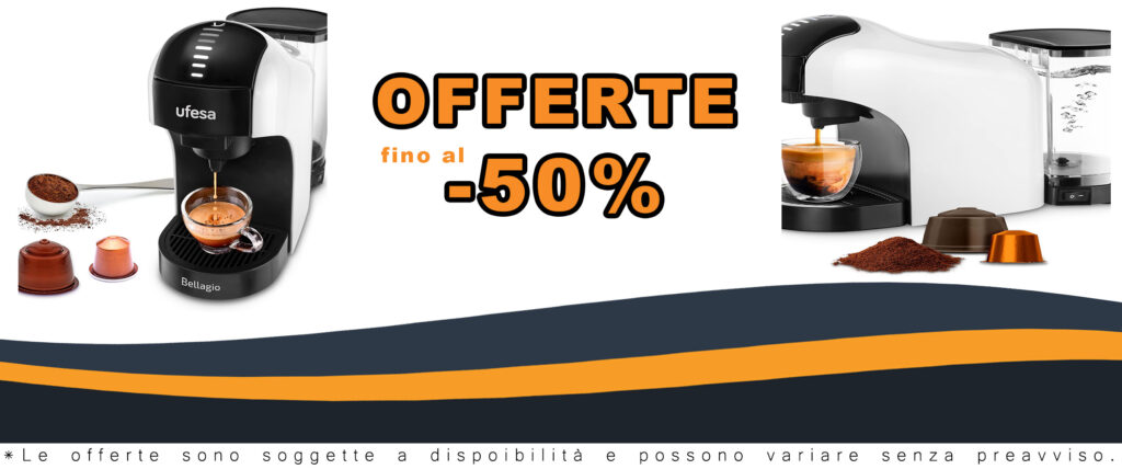 Ufesa Bellagio, macchina per caffè espresso compatibile con capsule Nespresso, Dolce Gusto e caffè macinato