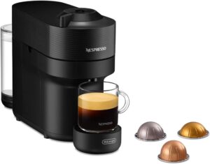 De'Longhi Nespresso Vertuo Pop ENV90.B, macchina da caffè a capsule con tecnologia Centrifusion, colore Liquorice Black