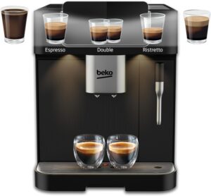 Macchina da caffè automatica Beko CEG7302B con cappuccinatore e pressione 19 bar