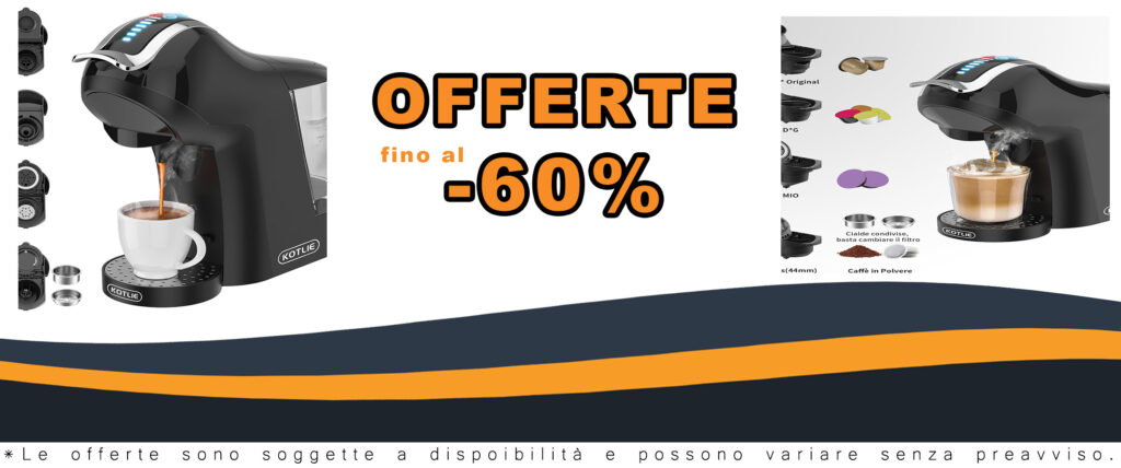 KOTLIE Macchina da Caffè 5 in 1 in nero, perfetta per estrazione a caldo e a freddo con vari tipi di caffè.