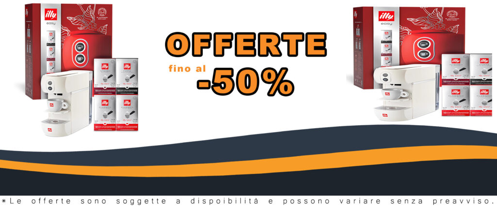 Immagine del bundle natalizio illy con la macchina da caffè Bianca Easy e 72 cialde