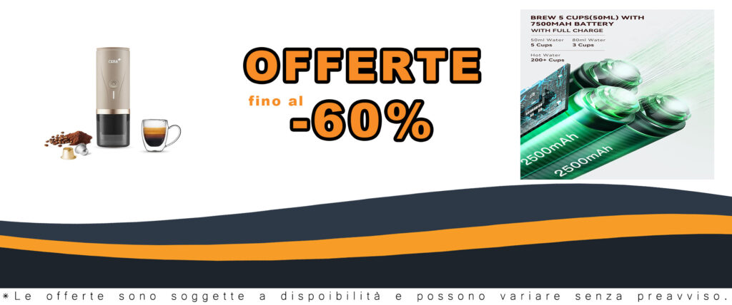 CERA+ Macchina per caffè espresso portatile con riscaldamento rapido e batteria ricaricabile