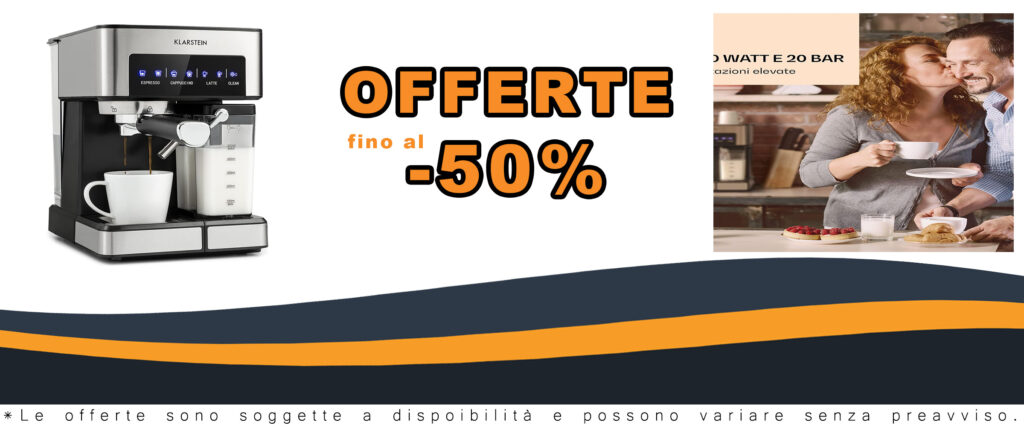 Macchinetta Espresso Klarstein 1.8L con montalatte e design in acciaio inox